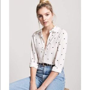 Forever 21 Heart Print Top